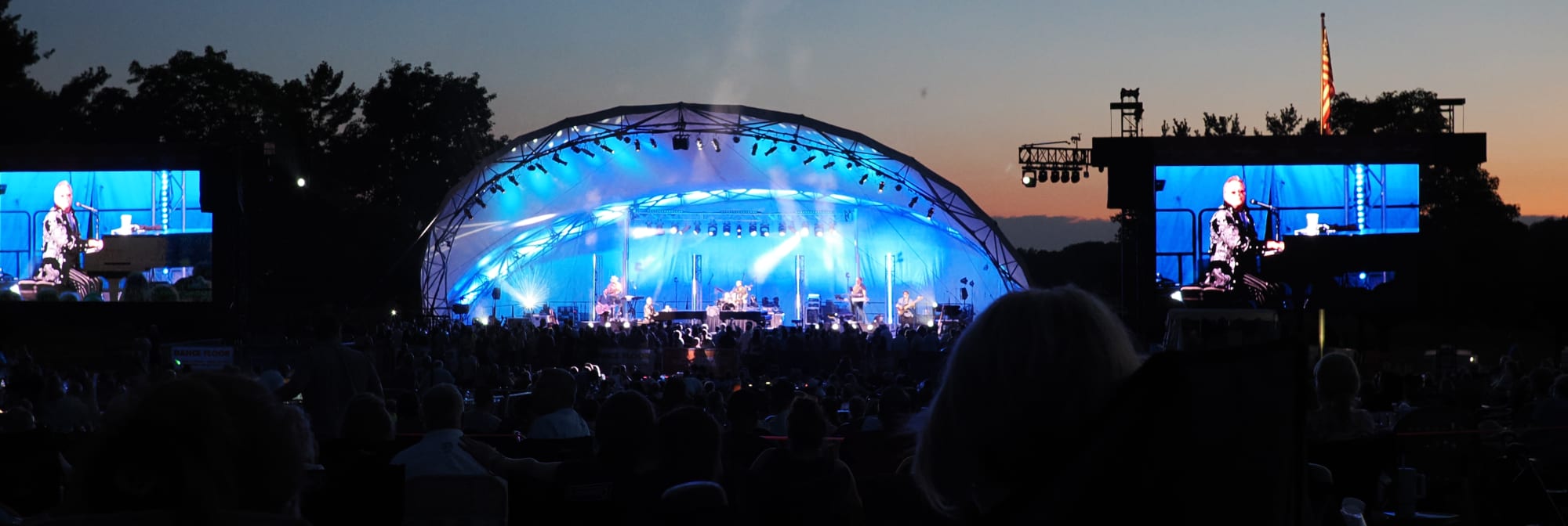 outdoor concert venue at sunset Chattanooga